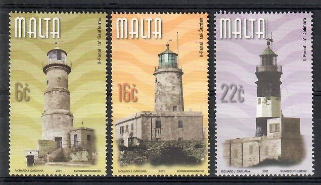 Znaczek Malta 2001 Mi 1159-1161 Czyste **