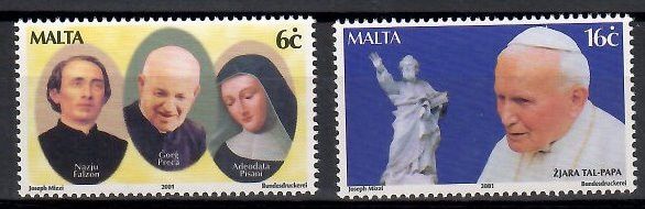 Znaczek Malta 2001 Mi 1167-1168 Czyste **
