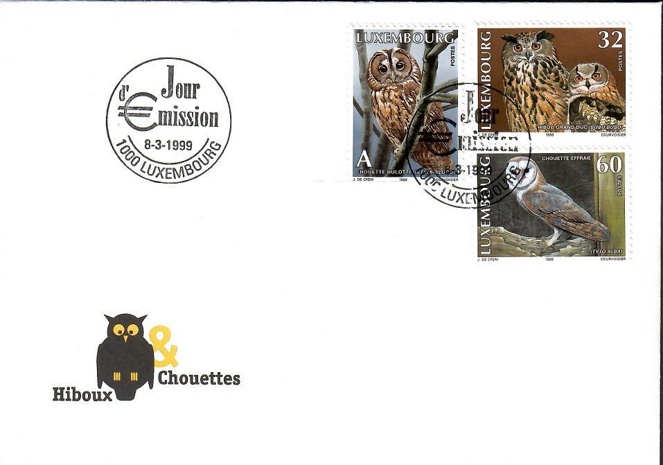 Znaczek Luksemburg 1999 Mi 1466-1468 FDC