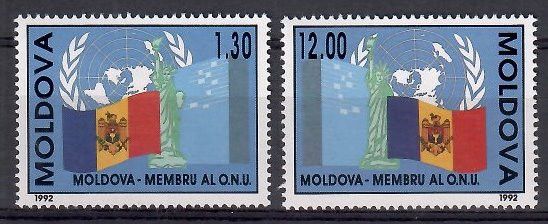 Znaczek Mołdawia 1992 Mi 39-40 Czyste **