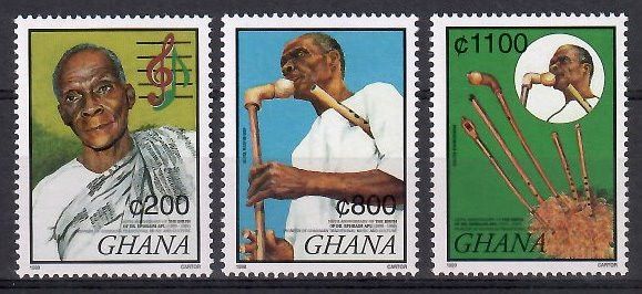 Znaczek Ghana 1999 Mi 3028-3030 Czyste **