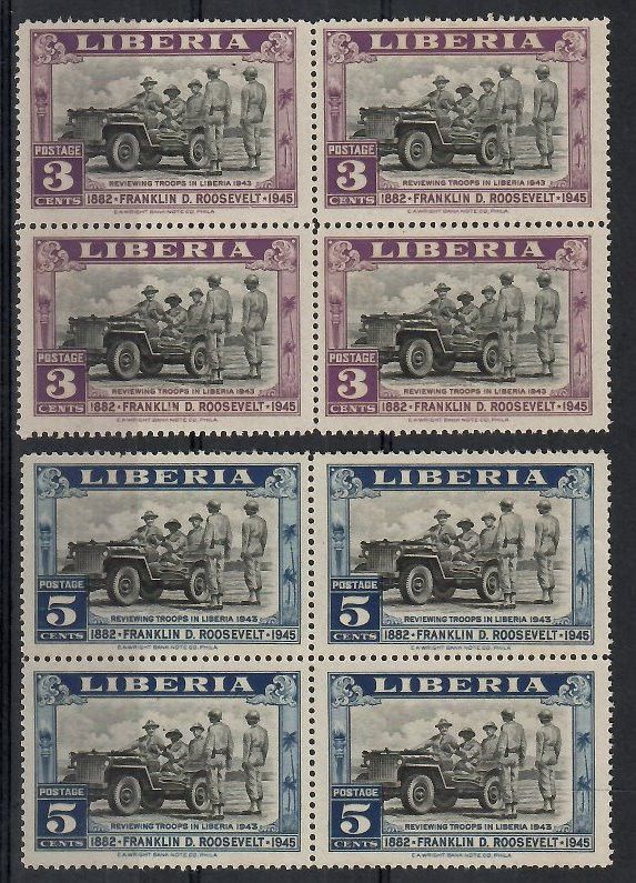 Znaczek Liberia 1945 Mi 380-381 Czyste **