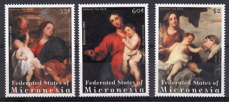 Znaczek Mikronezja 1999 Mi 878-880 Czyste **