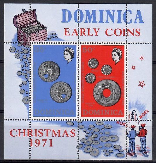 Znaczek Dominika 1971 Mi bl 12 Czyste **