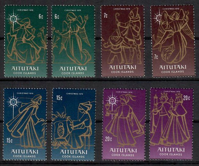 Znaczek Aitutaki 1976 Mi 215-222 Czyste **