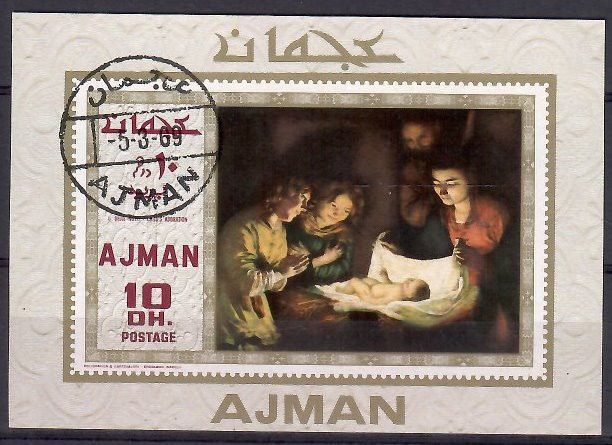 Znaczek Ajman / Adżman 1969 Mi bl 137 Stemplowane