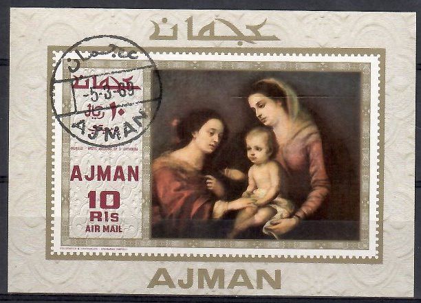 Znaczek Ajman / Adżman 1969 Mi bl 138 Stemplowane