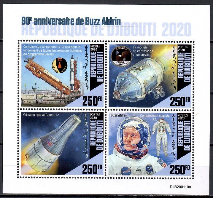 Znaczek Dżibuti 2020 Mi ark 3393-3396 Czyste **