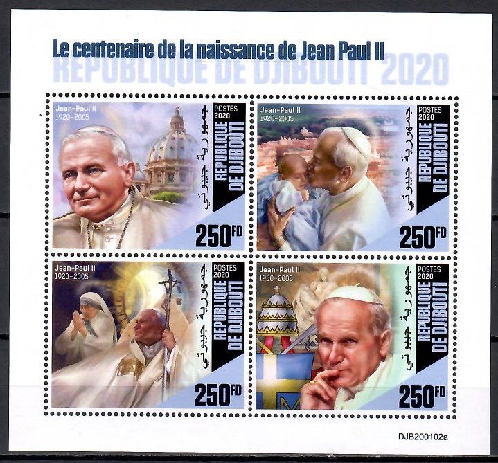 Znaczek Dżibuti 2020 Mi ark 3398-3401 Czyste **