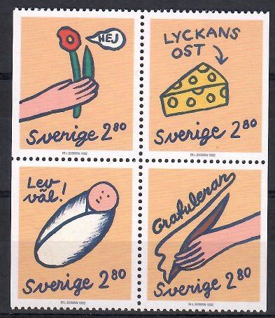 Znaczek Szwecja 1992 Mi 1726-1729 Czyste **