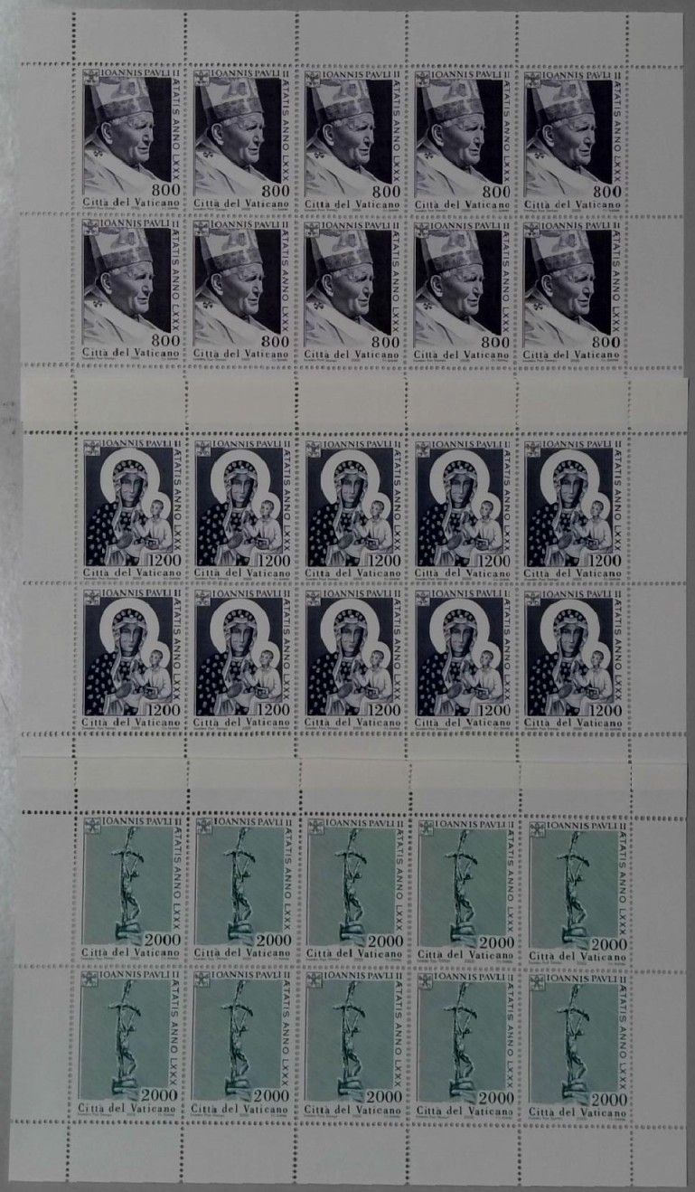 Znaczek Watykan 2000 Mi ark 1338-1340 Czyste **