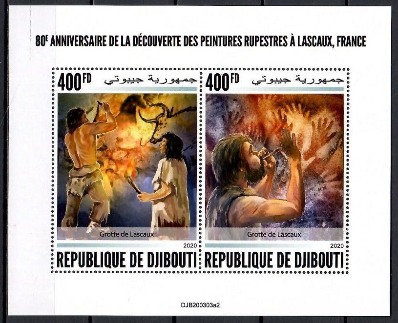 Znaczek Dżibuti 2020 Mi ark 3601-3602 Czyste **