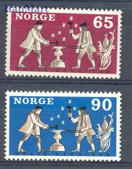 Znaczek Norwegia 1968 Mi 564-565 Czyste **