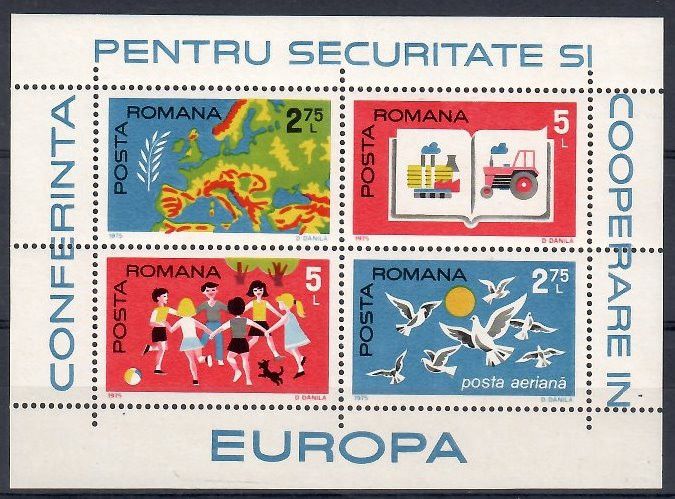 Znaczek Rumunia 1975 Mi bl 124 Czyste **