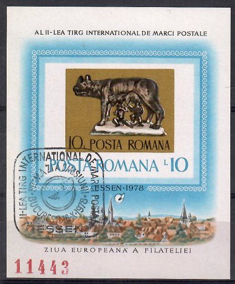 Znaczek Rumunia 1978 Mi abo bl 155 Stemplowane