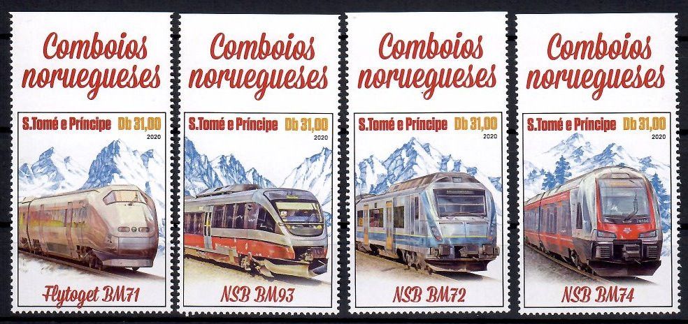Znaczek Wyspy Św. Tomasza i Książęca 2020 Mi 9419+9422+9425+9428 Czyste **