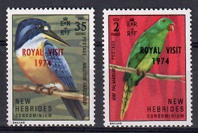 Znaczek Nowe Hebrydy 1974 Mi 375-376 Czyste **