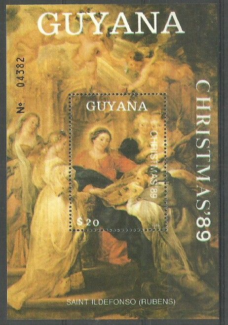 Znaczek Gujana 1989 Mi bl 71 Czyste **