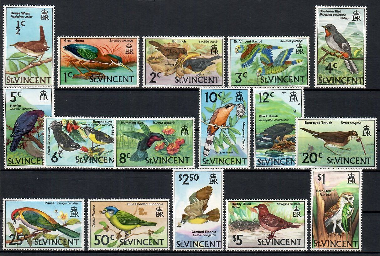 Znaczek St. Vincent 1970 Mi 258-273 Czyste **