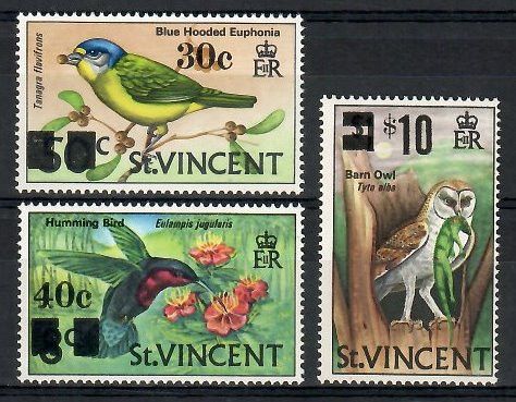 Znaczek St. Vincent 1973 Mi 343-345 Czyste **
