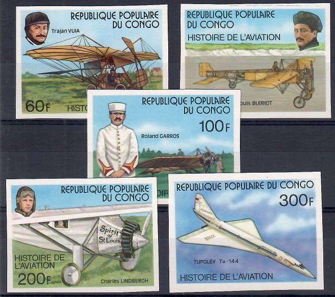 Znaczek Kongo 1977 Mi 593-597B Czyste **
