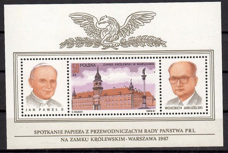 Znaczek Polska 1987 Mi bl 102 Fi bl 132 Czyste **