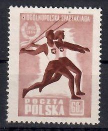 Znaczek Polska 1954 Mi 864 Fi 721 Czyste **
