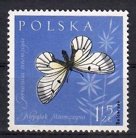 Znaczek Polska 1961 Mi 1283 Fi 1138 Czyste **