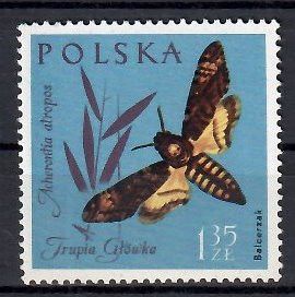 Znaczek Polska 1961 Mi 1284 Fi 1139 Czyste **