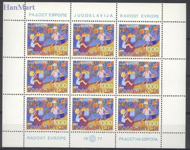 Znaczek Jugosławia 1977 Mi ark 1697-1698 Czyste **