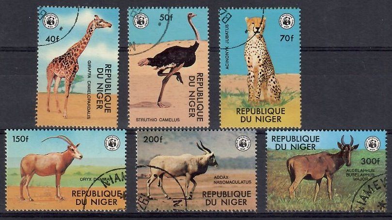 Znaczek Niger 1978 Mi 633-638 Stemplowane