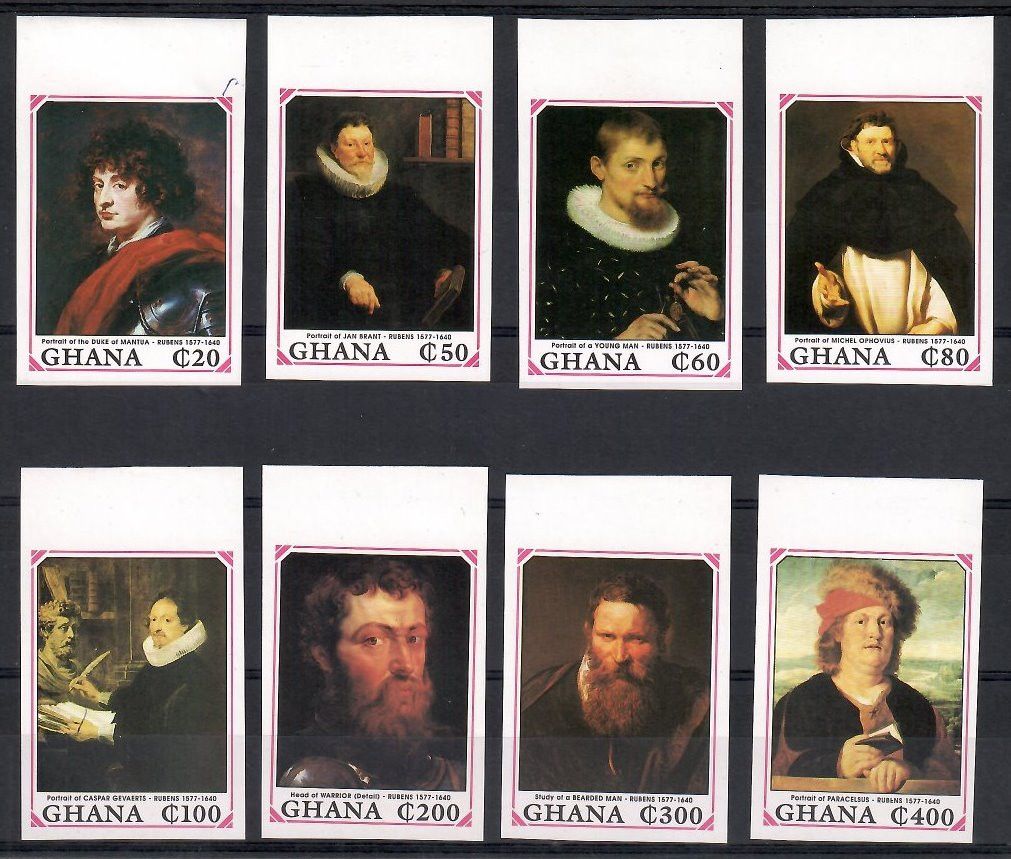 Znaczek Ghana 1990 Mi 1457-1464B Czyste **