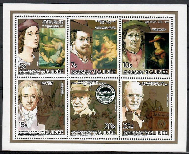 Znaczek Gwinea 1984 Mi ark 973-978 Czyste **
