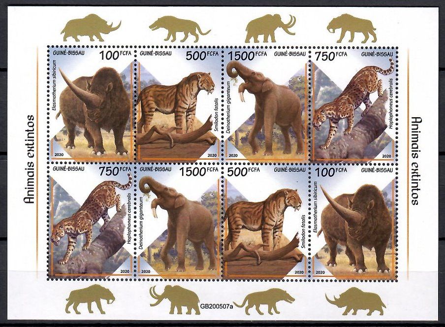 Znaczek Gwinea Bissau 2020 Mi ark 11411-11414 Czyste **