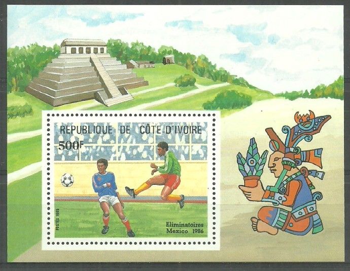Znaczek Wybrzeże Kości Słoniowej 1985 Mi bl 27 Czyste **