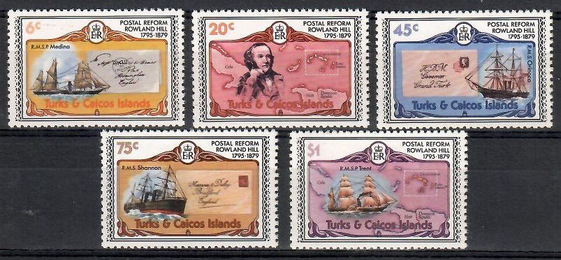 Znaczek Turks i Caicos 1979 Mi 436-440C Czyste **