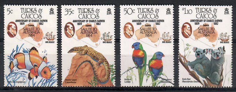Znaczek Turks i Caicos 1984 Mi 707-710 Czyste **