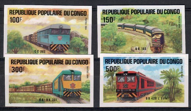 Znaczek Kongo 1984 Mi 963-966B Czyste **