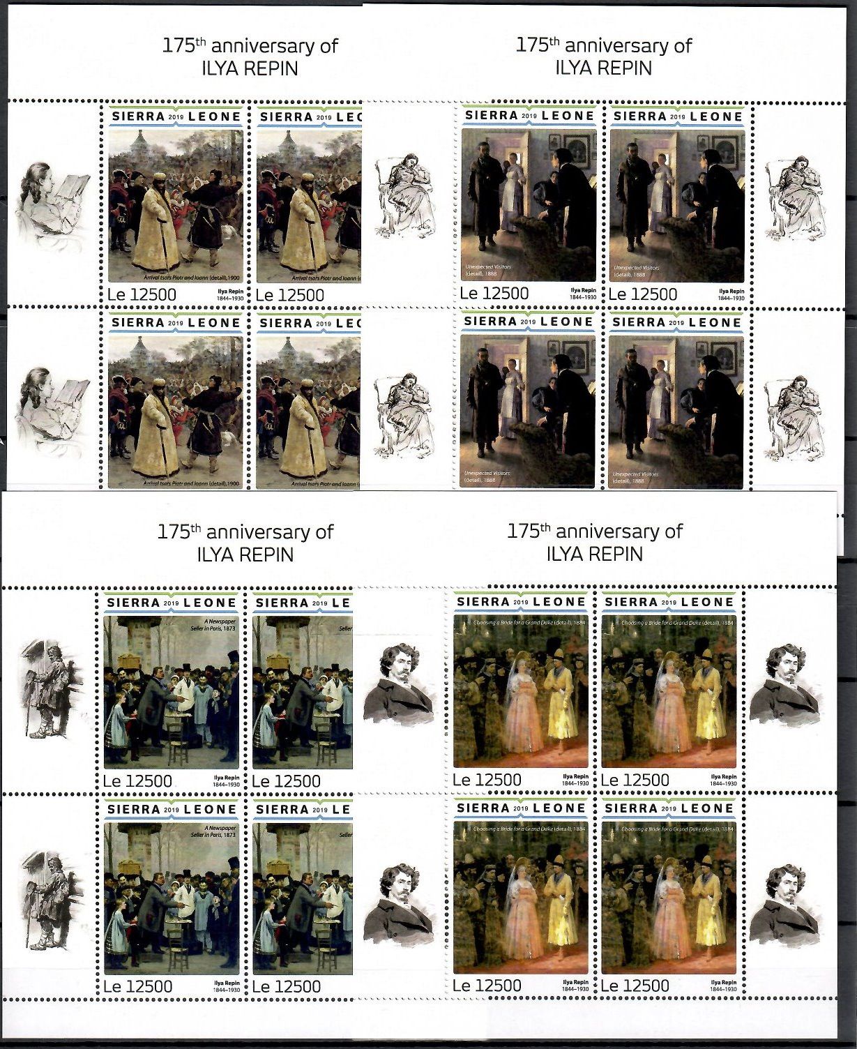 Znaczek Sierra Leone 2019 Mi ark 10684-10687 Czyste **