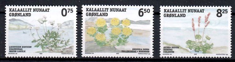 Znaczek Grenlandia 2005 Mi 454-456 Czyste **