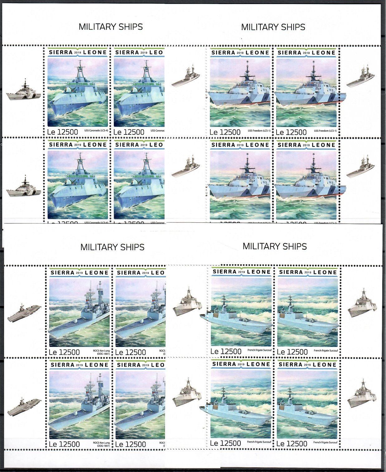 Znaczek Sierra Leone 2019 Mi ark 10704-10707 Czyste **