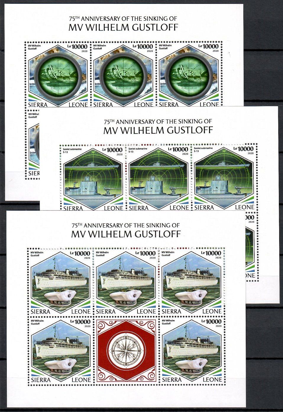 Znaczek Sierra Leone 2020 Mi ark 12051-12053 Czyste **