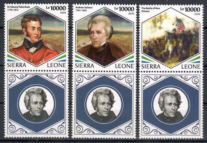 Znaczek Sierra Leone 2020 Mi zf 12101-12103 Czyste **