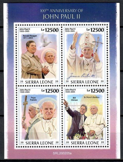 Znaczek Sierra Leone 2020 Mi ark 12166-12169 Czyste **