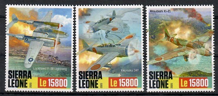 Znaczek Sierra Leone 2020 Mi 12241-12243 Czyste **
