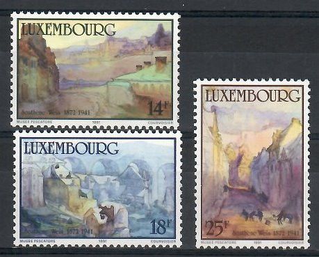 Znaczek Luksemburg 1991 Mi 1264-1266 Czyste **
