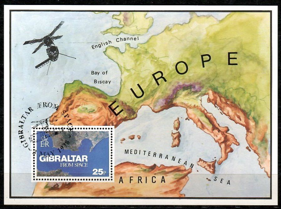 Znaczek Gibraltar 1978 Mi abo bl 5 Stemplowane