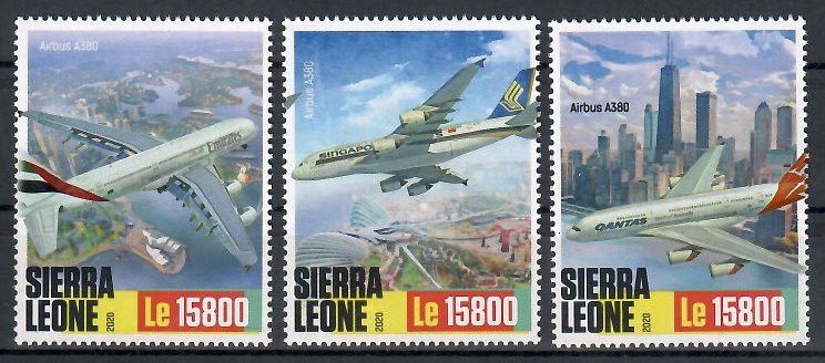 Znaczek Sierra Leone 2020 Mi 12262-12264 Czyste **