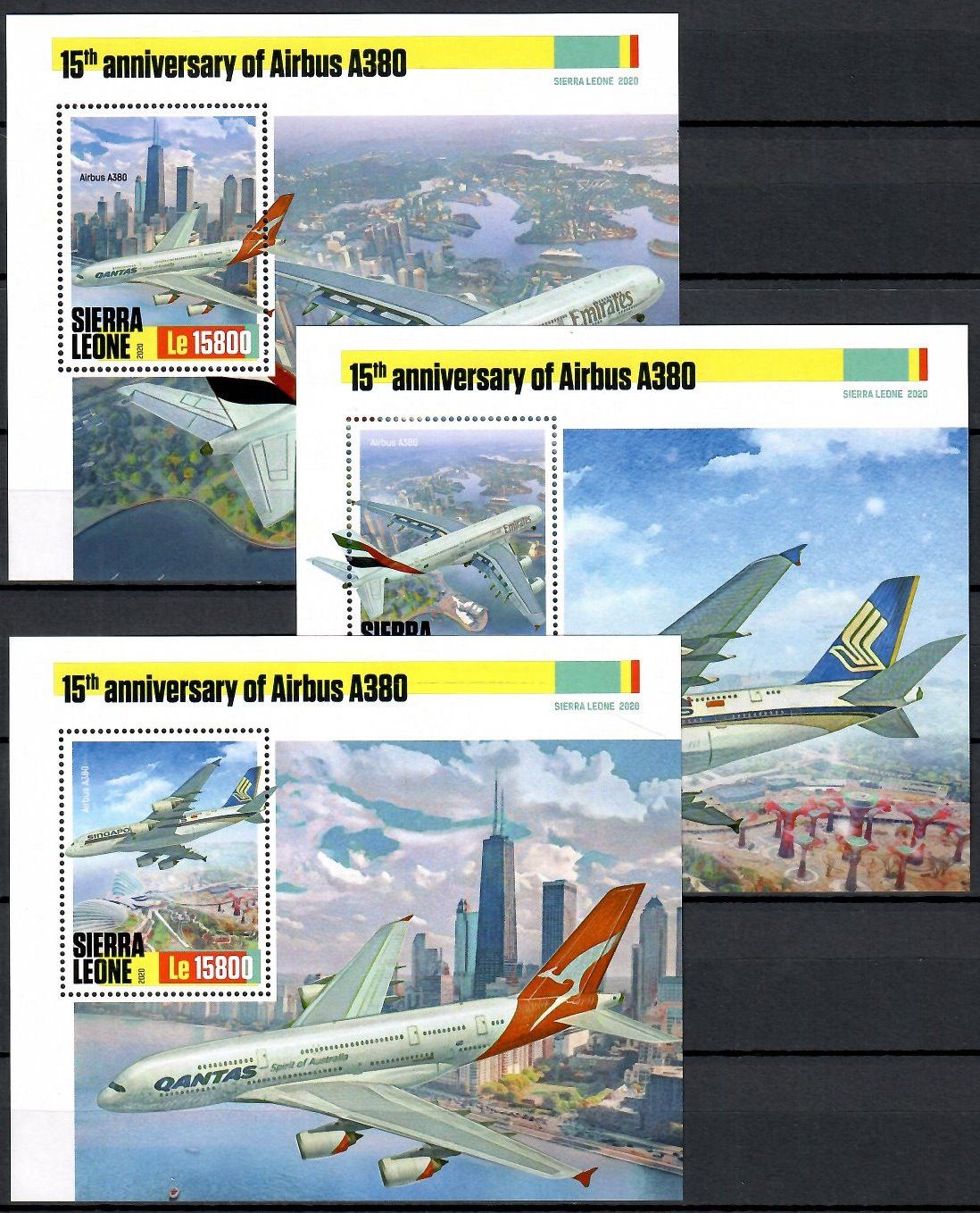 Znaczek Sierra Leone 2020 Mi bl 1958-1960 Czyste **