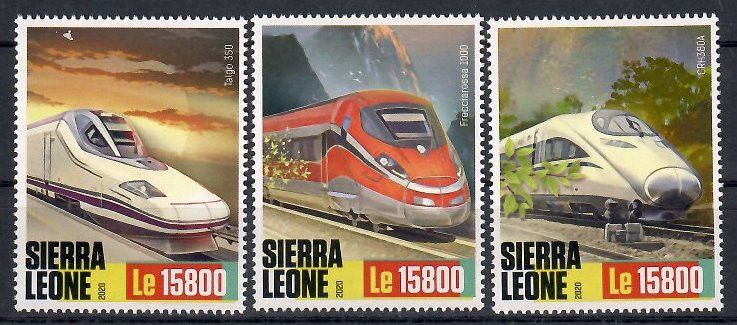 Znaczek Sierra Leone 2020 Mi 12271-12273 Czyste **